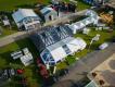 Ariel shot of 12m and 9m Marquee